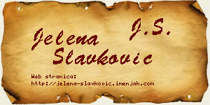 Jelena Slavković vizit kartica